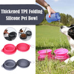 Foldable Double Pet Bowl – Portable Silicone Dog & Cat Feeding Bowl for Food & Water (Travel-Friendly)