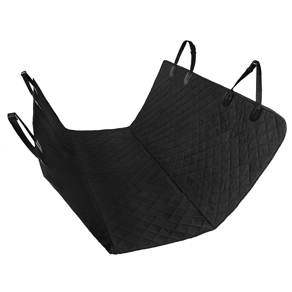 Dog Car Seat Cover Hammock with Mesh Window – Waterproof Back Seat Protector with Zipper & Storage Pocket for Travel