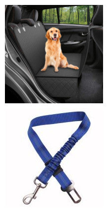 Dog Car Seat Cover Hammock with Mesh Window – Waterproof Back Seat Protector with Zipper & Storage Pocket for Travel