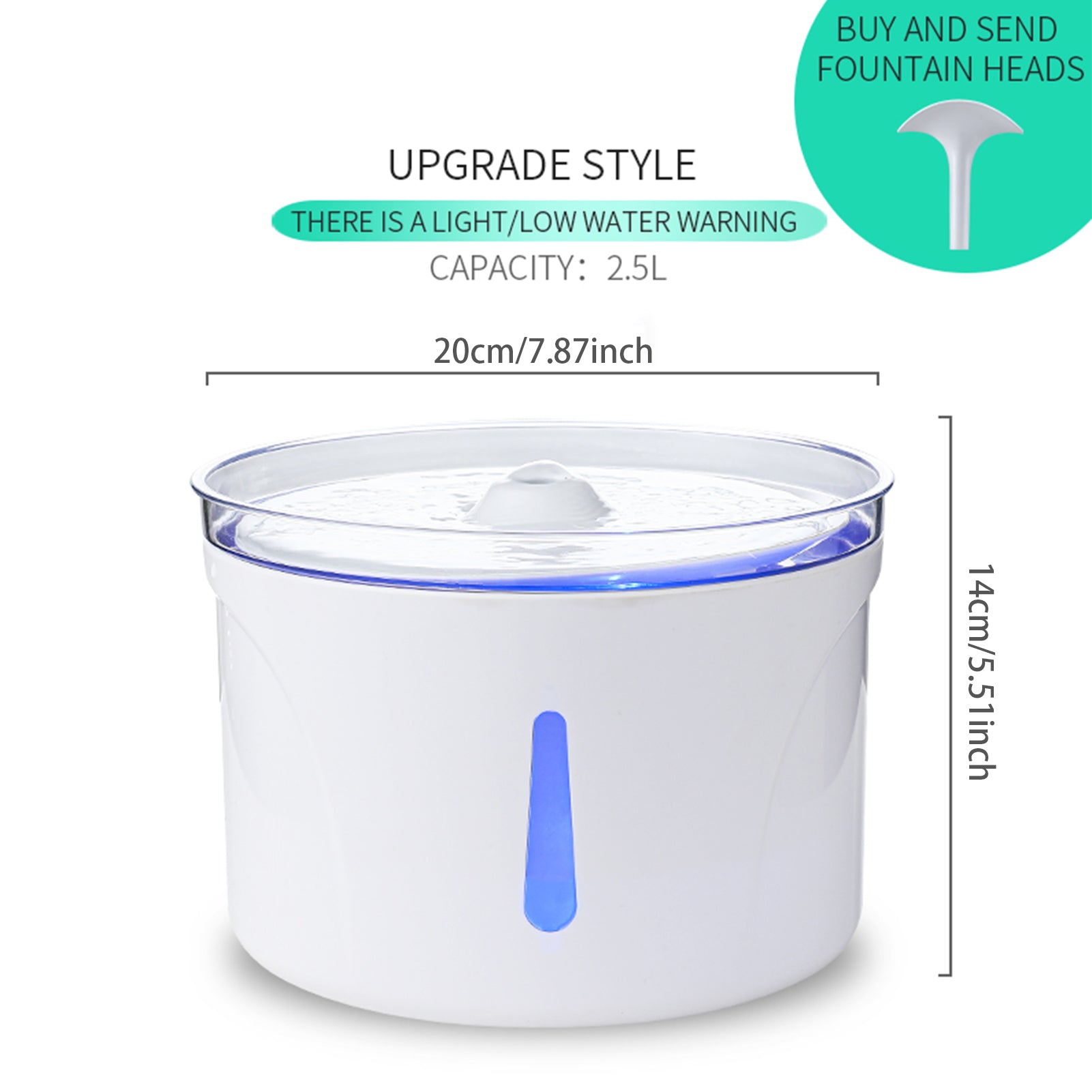 Automatic Pet Water Fountain for Cats & Dogs Circulating Drinking Basin Quiet Filter Pet Water Dispenser