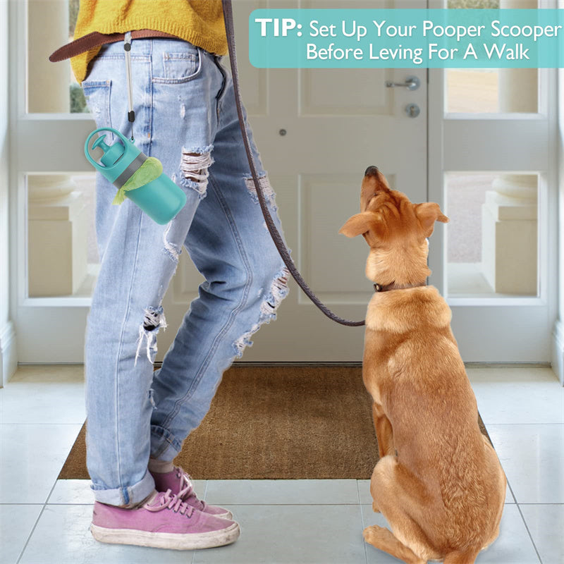 Portable Dog Pooper Scooper with Built-in Bag Dispenser – Lightweight 8-Claw Pet Waste Picker