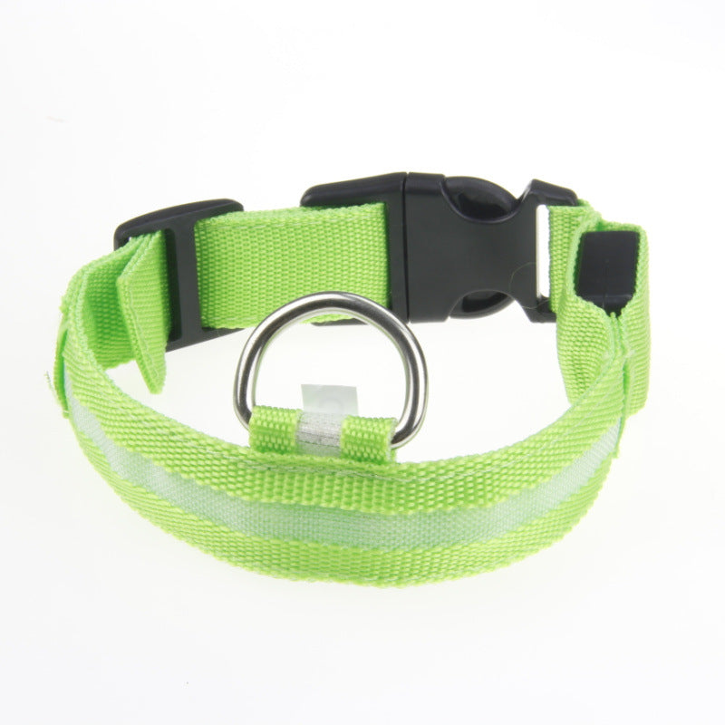 LED Luminous Dog Collar Night Safety Light-Up Pet Collar USB Rechargeable Glow Collar for Dogs