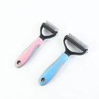 Stainless Steel Double-Sided Pet Grooming Brush – Dog & Cat Deshedding & Dematting Comb