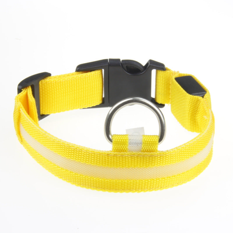 LED Luminous Dog Collar Night Safety Light-Up Pet Collar USB Rechargeable Glow Collar for Dogs