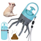 Portable Dog Pooper Scooper with Built-in Bag Dispenser – Lightweight 8-Claw Pet Waste Picker