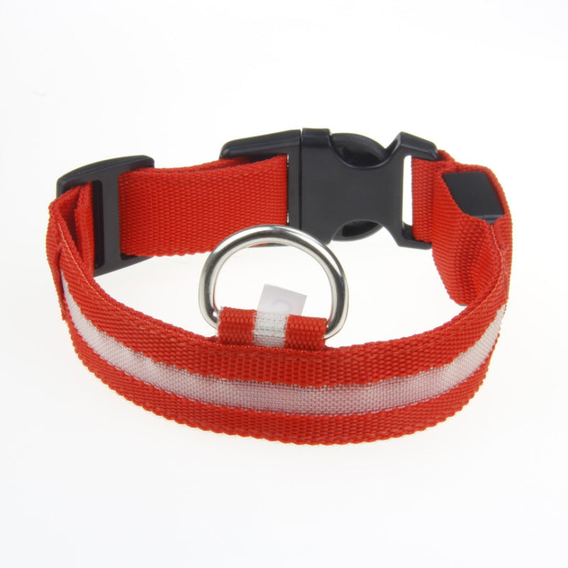 LED Luminous Dog Collar Night Safety Light-Up Pet Collar USB Rechargeable Glow Collar for Dogs