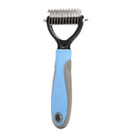 Stainless Steel Double-Sided Pet Grooming Brush – Dog & Cat Deshedding & Dematting Comb