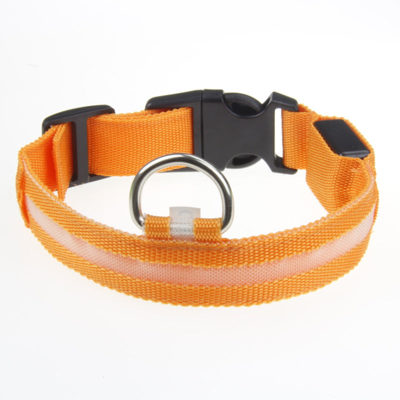 LED Luminous Dog Collar Night Safety Light-Up Pet Collar USB Rechargeable Glow Collar for Dogs