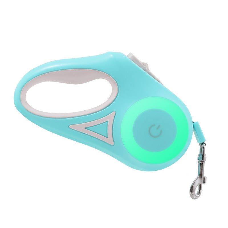 Retractable Dog Leash with LED Spotlight Automatic Pet Traction Rope & Collar for Small Medium Dogs