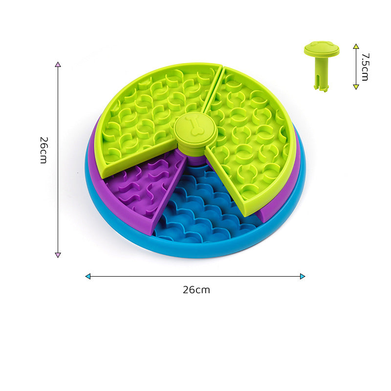 Pet Slow Feeder Bowl 3-Layer Puzzle Dog Bowl Anti-Choking Non-Slip Interactive Puppy Feeding Toy