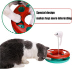 Interactive Cat Toy Roller Track Set with Balls Catnip Spring & Teaser Mouse Indoor Kitten Exercise Toy