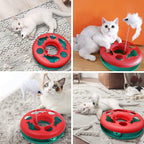 Interactive Cat Toy Roller Track Set with Balls Catnip Spring & Teaser Mouse Indoor Kitten Exercise Toy
