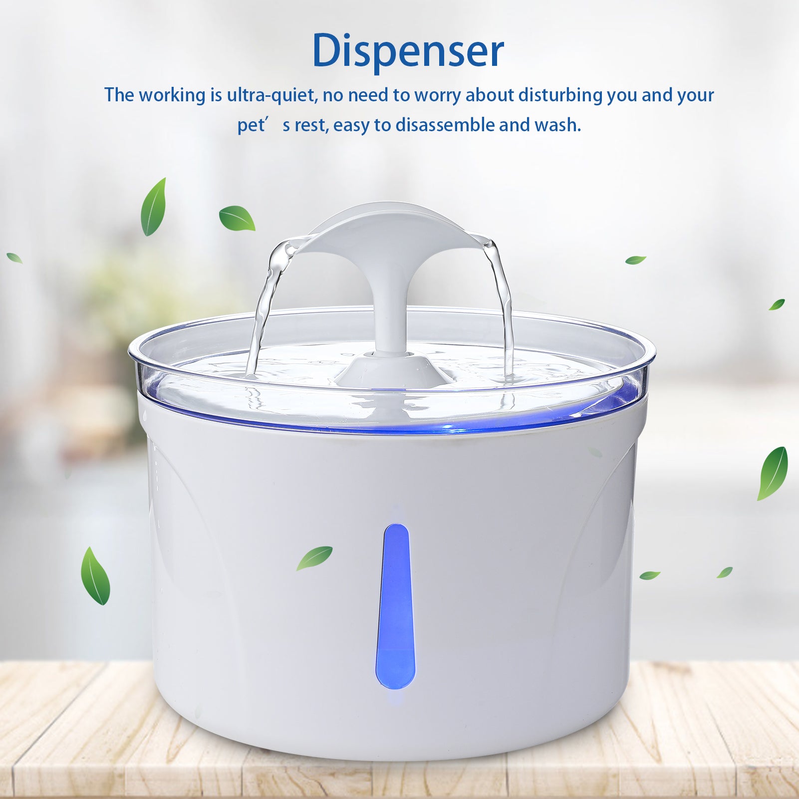 Automatic Pet Water Fountain for Cats & Dogs Circulating Drinking Basin Quiet Filter Pet Water Dispenser