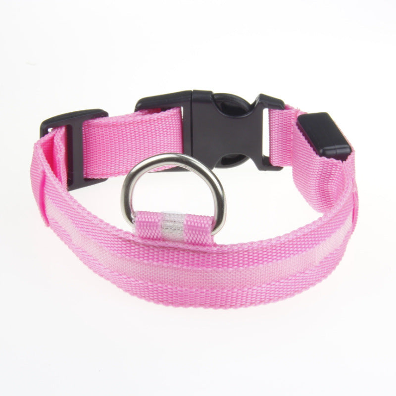 LED Luminous Dog Collar Night Safety Light-Up Pet Collar USB Rechargeable Glow Collar for Dogs
