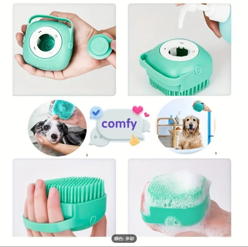 7pcs Pet Grooming Kit – Self-Cleaning Slicker Brush, Nail Clipper, Flea Comb & Bath Brush Set for Dogs & Cats