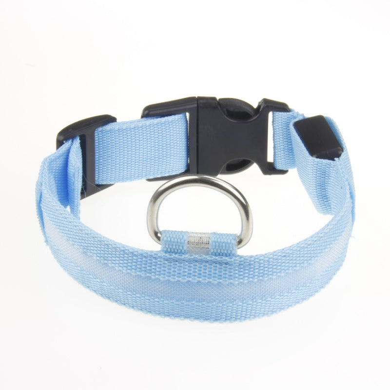 LED Luminous Dog Collar Night Safety Light-Up Pet Collar USB Rechargeable Glow Collar for Dogs