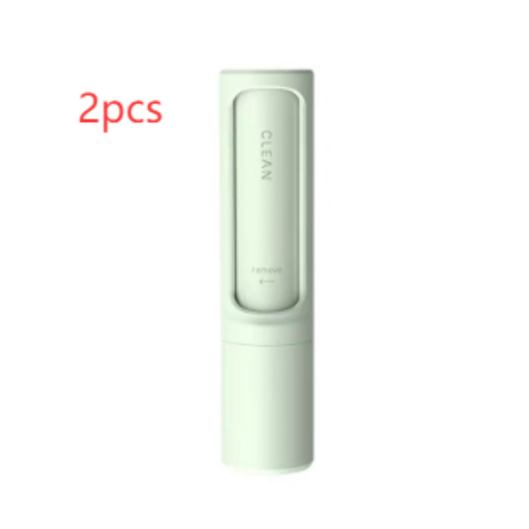 2-in-1 Reusable Pet Hair Remover Brush – Self-Cleaning Lint Roller for Dog & Cat Fur, Portable Hair & Dust Removal Tool