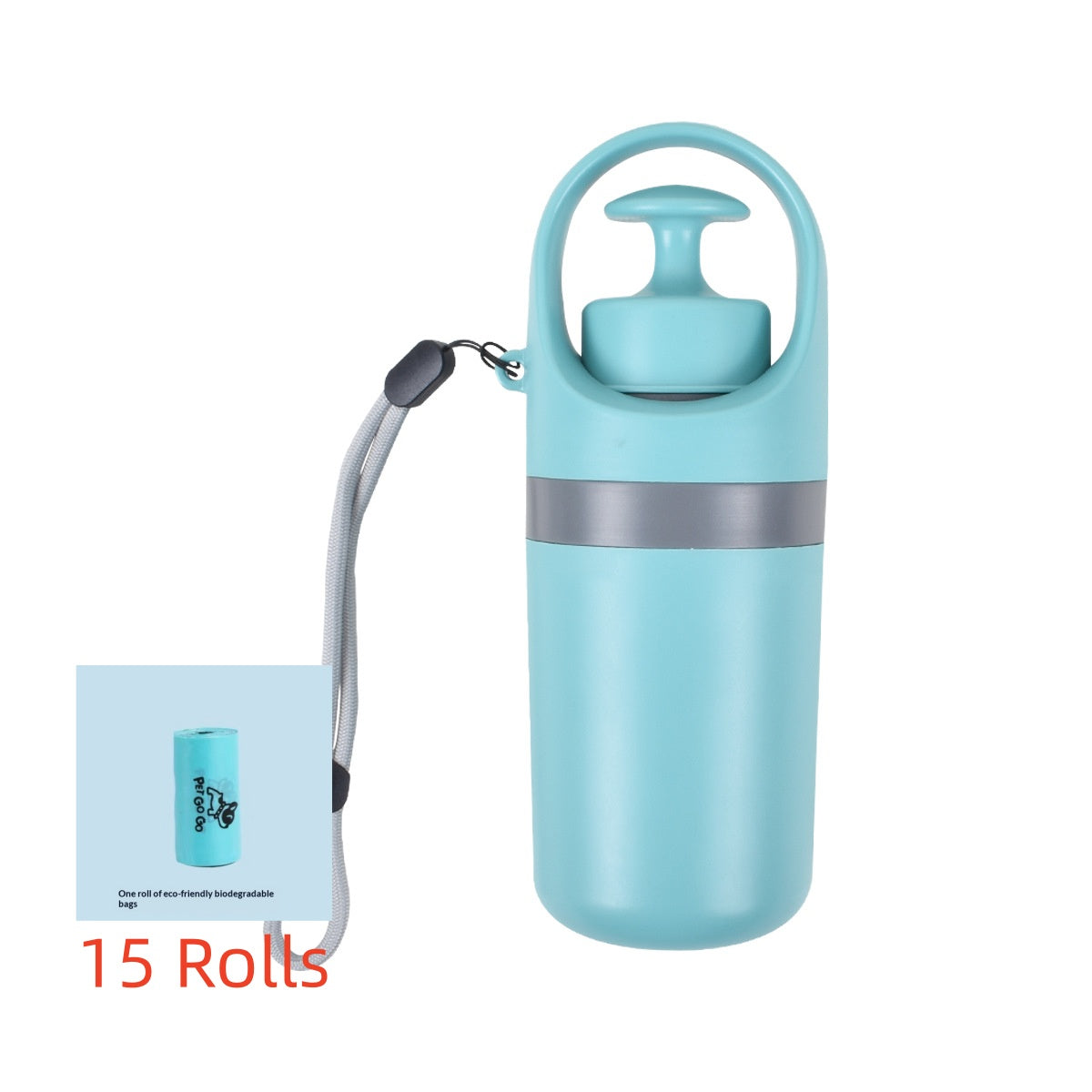 Portable Dog Pooper Scooper with Built-in Bag Dispenser – Lightweight 8-Claw Pet Waste Picker