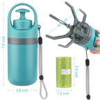 Portable Dog Pooper Scooper with Built-in Bag Dispenser – Lightweight 8-Claw Pet Waste Picker