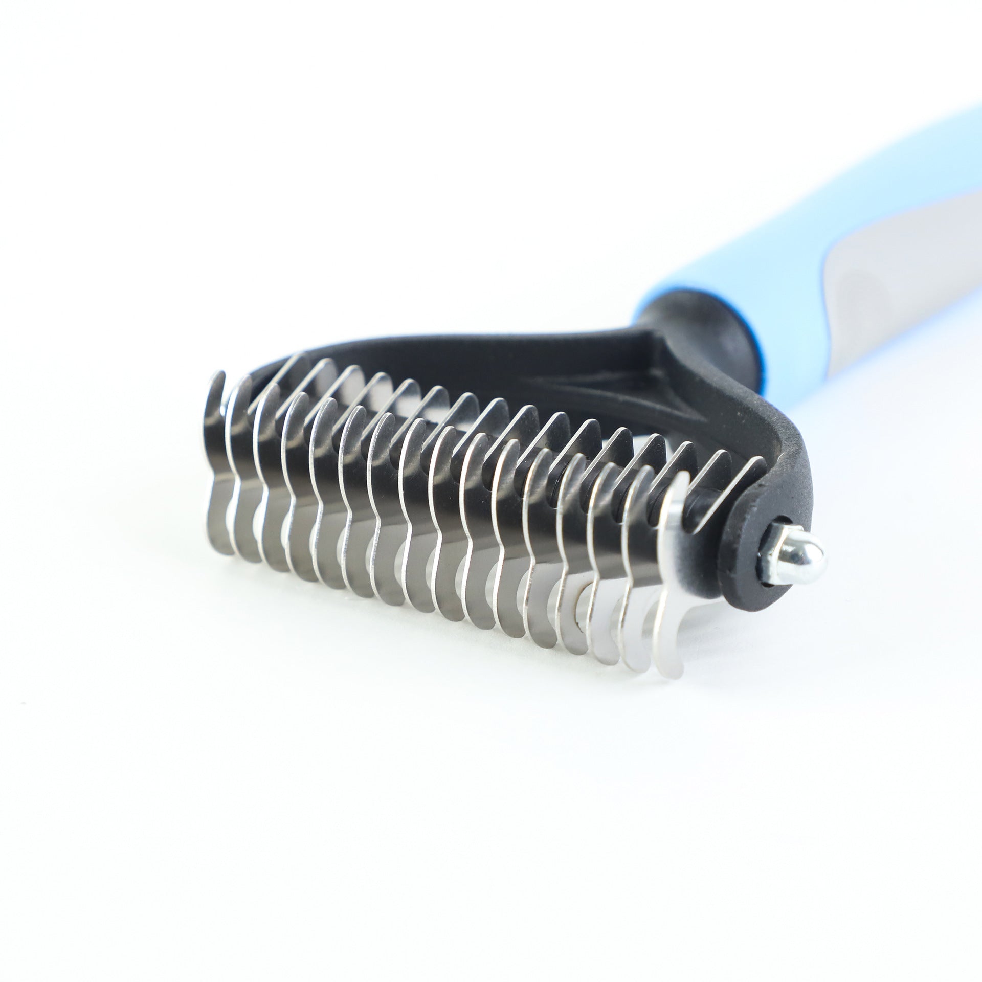 Stainless Steel Double-Sided Pet Grooming Brush – Dog & Cat Deshedding & Dematting Comb