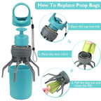 Portable Dog Pooper Scooper with Built-in Bag Dispenser – Lightweight 8-Claw Pet Waste Picker