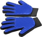 Pet Grooming Gloves Deshedding Brush Gentle Hair Remover Mitt for Dogs Cats & Horses Bath Massage Glove