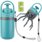 Portable Dog Pooper Scooper with Built-in Bag Dispenser – Lightweight 8-Claw Pet Waste Picker