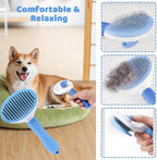 7pcs Pet Grooming Kit – Self-Cleaning Slicker Brush, Nail Clipper, Flea Comb & Bath Brush Set for Dogs & Cats