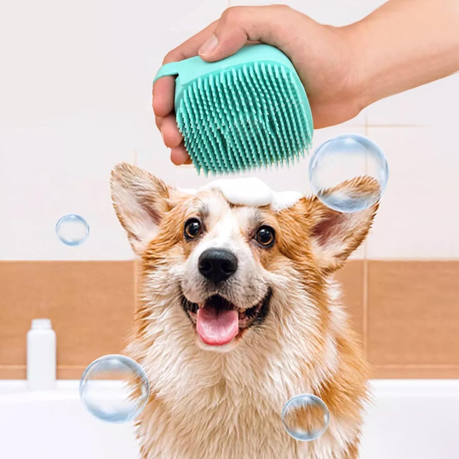 7pcs Pet Grooming Kit – Self-Cleaning Slicker Brush, Nail Clipper, Flea Comb & Bath Brush Set for Dogs & Cats