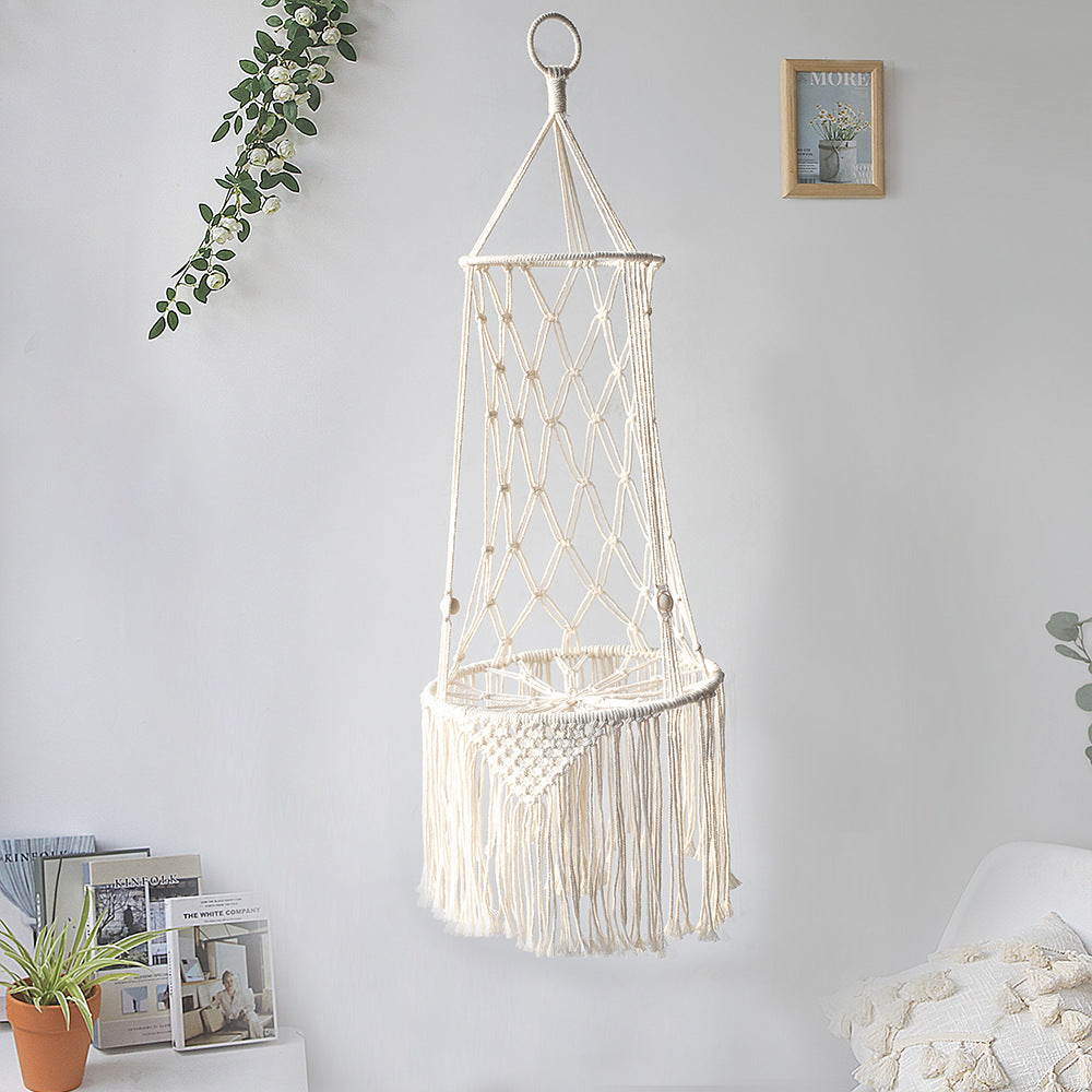 Macrame Hanging Cat Bed Boho Cat Hammock Wall Mounted Pet Swing Cozy Hanging Pet Bed for Cats