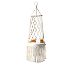 Macrame Hanging Cat Bed Boho Cat Hammock Wall Mounted Pet Swing Cozy Hanging Pet Bed for Cats